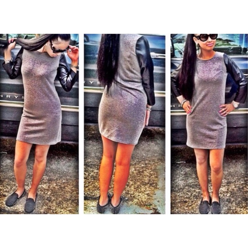 Gray & black dress